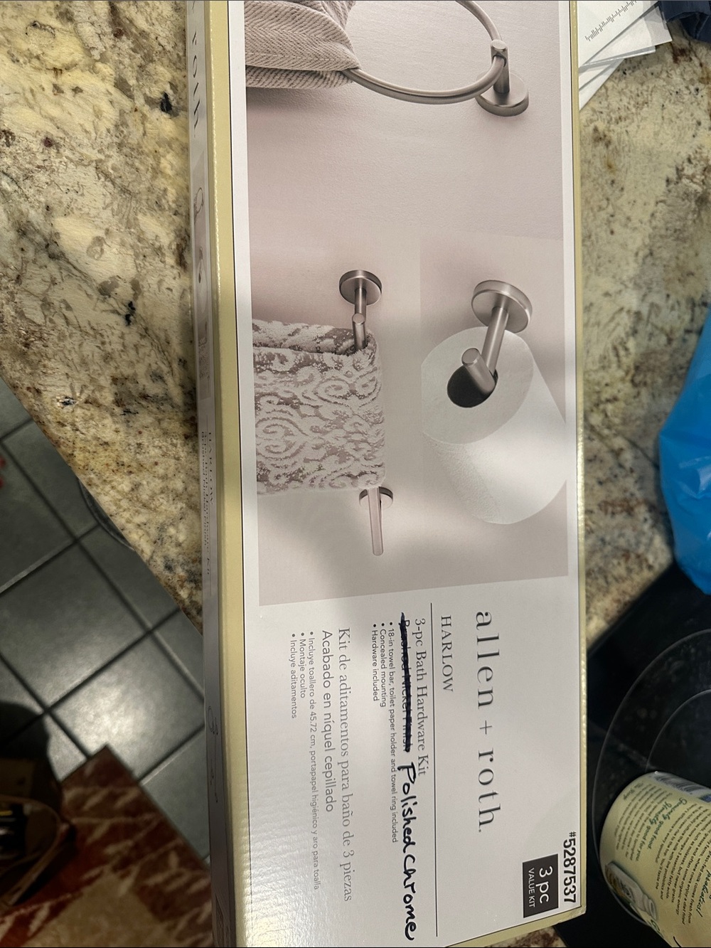 allen + roth 3-Piece Bath Hardware Set in Polished Chrome